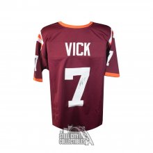 Michael Vick Autographed Atlanta Custom Black Football Jersey - BAS