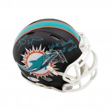 Ricky Williams Signed Miami Dolphins Speed Flash NFL Mini Helmet with  Grass Over Turf Inscription